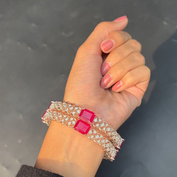 Rangika Ruby Radiance Diamond Bangles