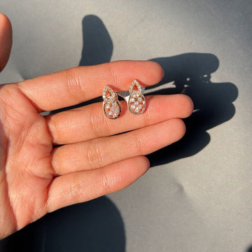 Eternal Teardrop Diamond Halo Earrings