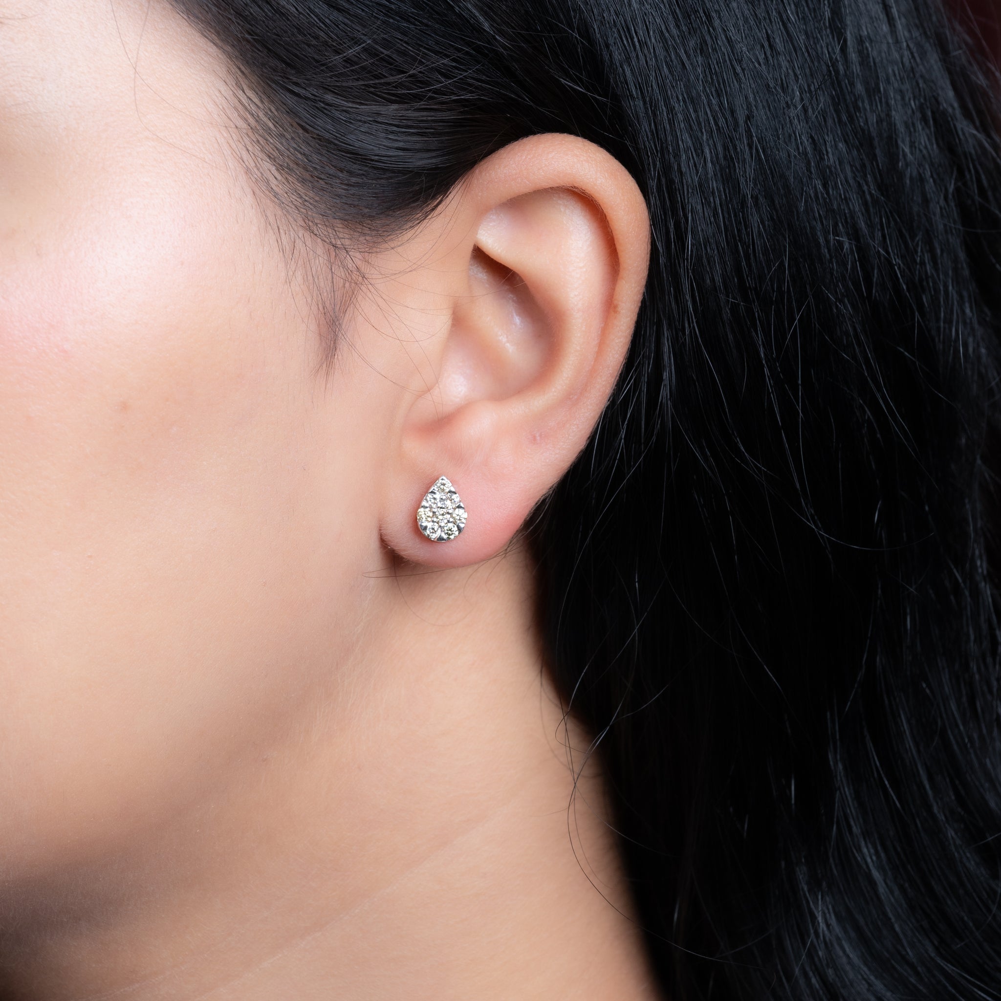 Drop Small  Diamond Earrings