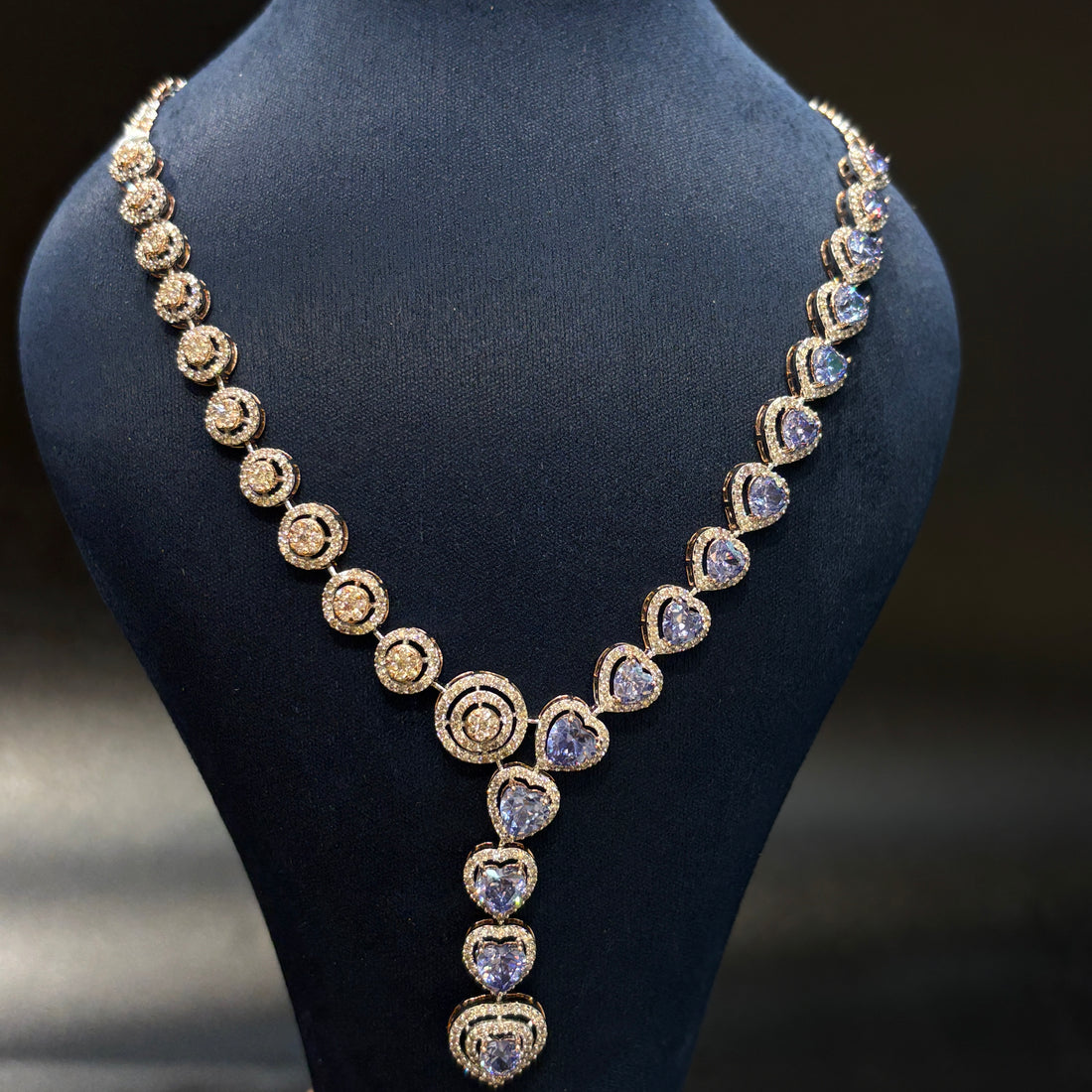 Lavender Love Diamond Necklace Set