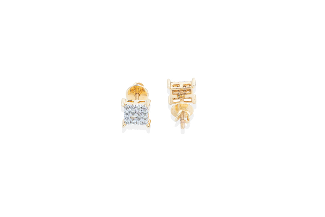 Hank Square Diamond Earrings