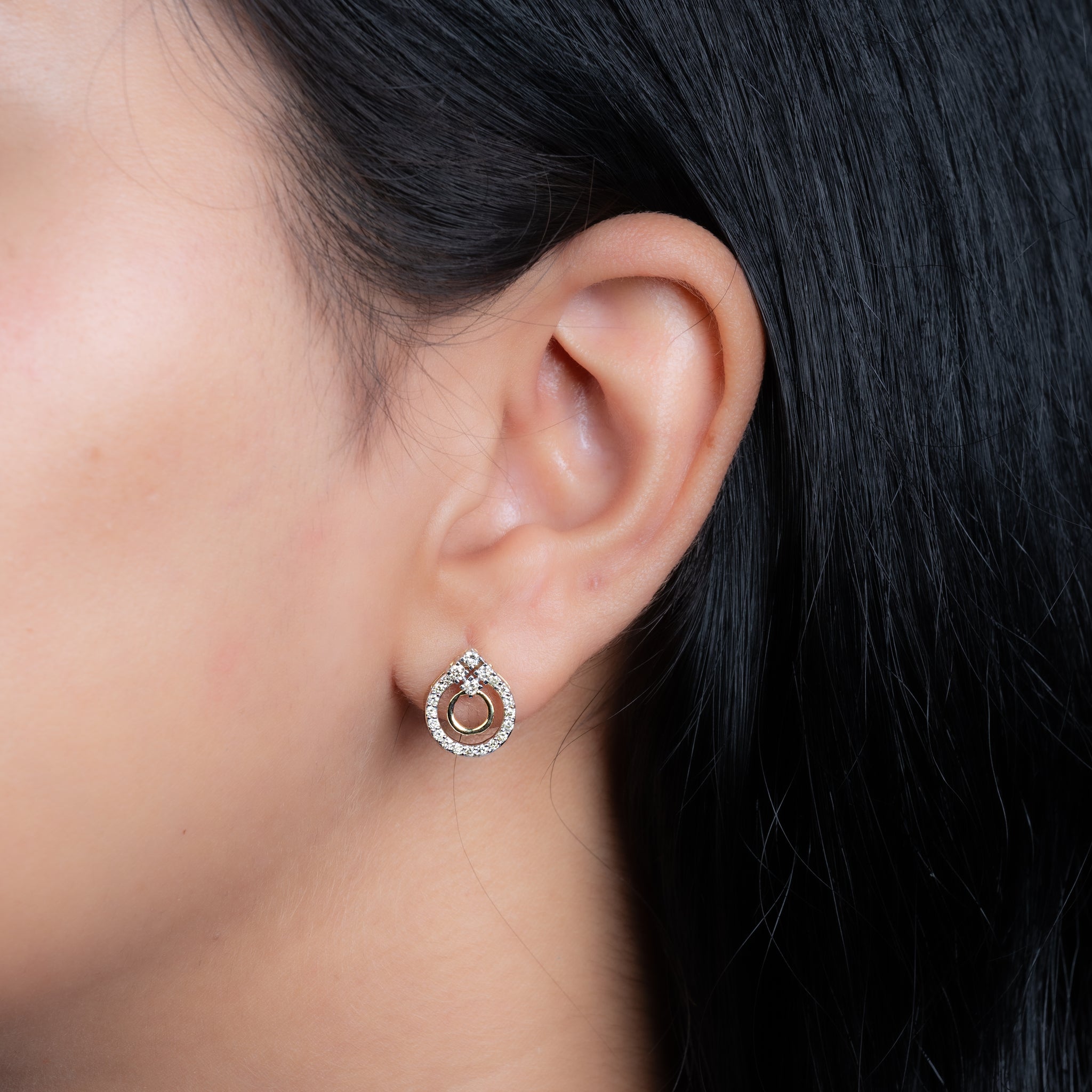 Luna Loop Diamond Earrings