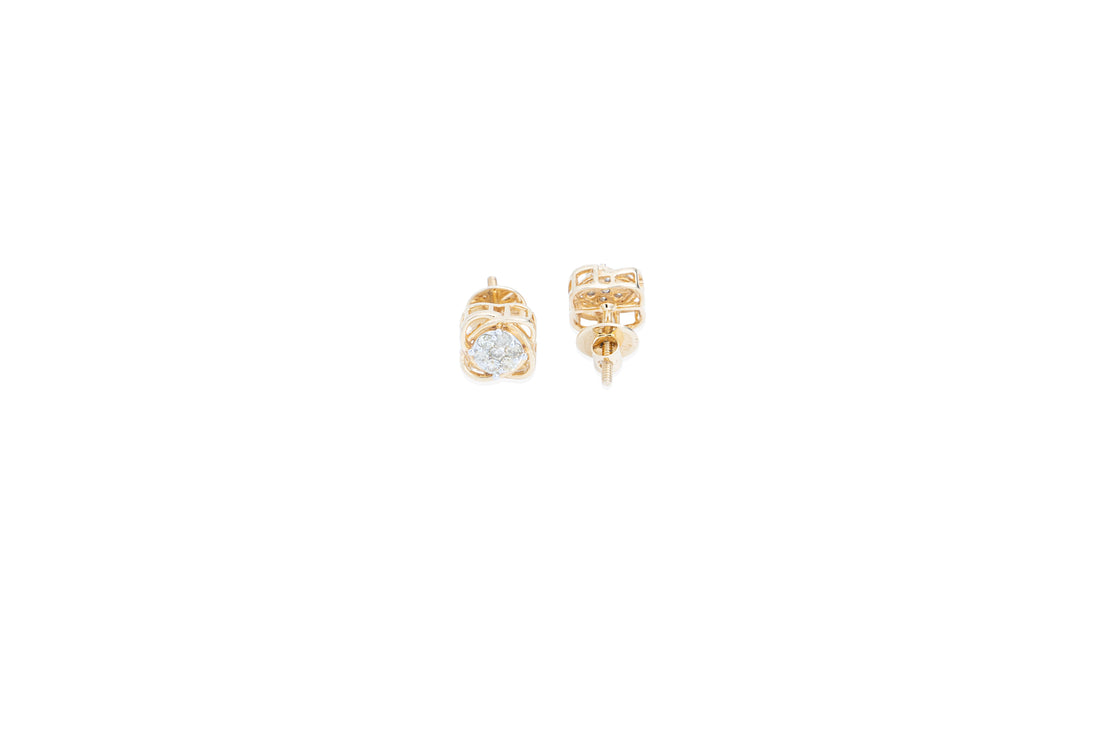 Elegant Floral Diamond Earrings