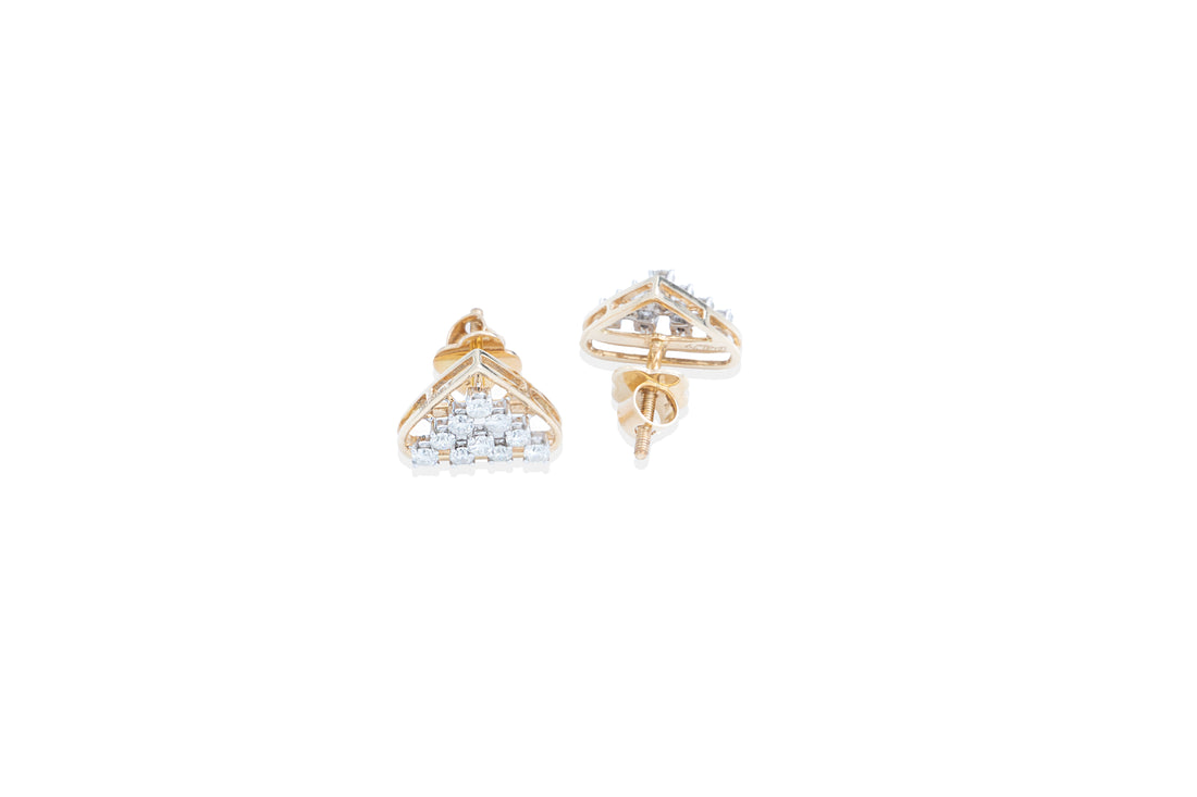 Pyramid Diamond Earrings
