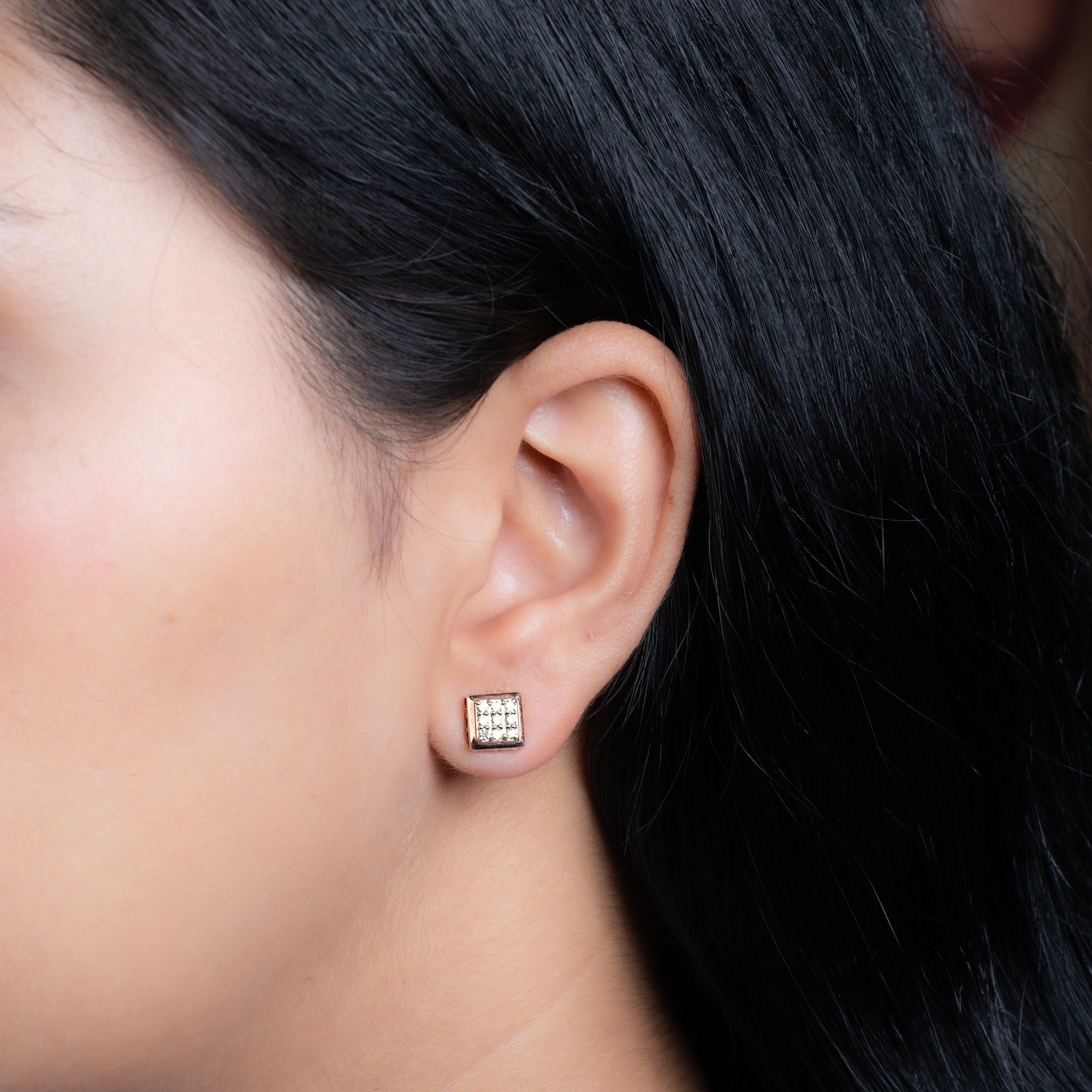 Elite Square Diamond Earrings