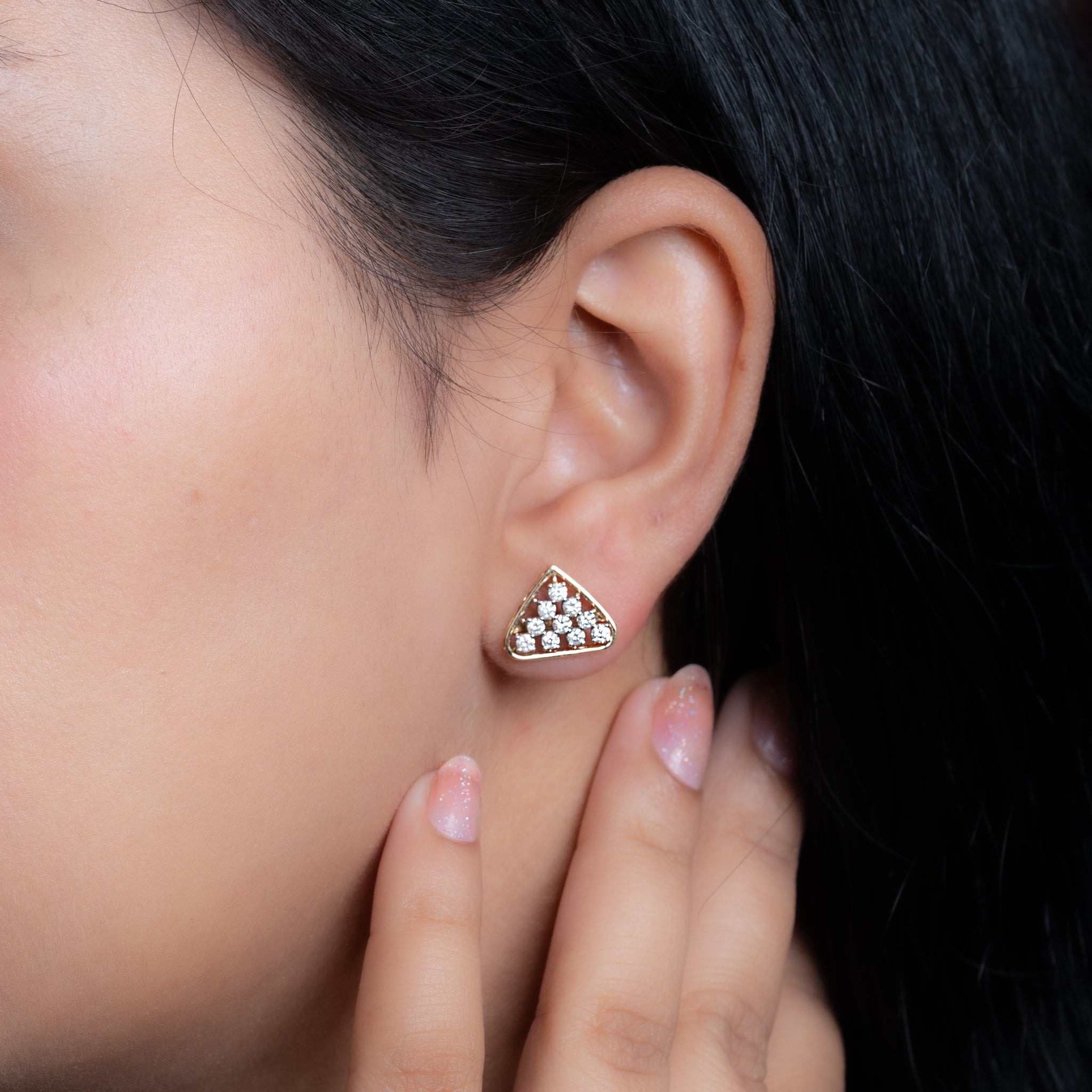 Pyramid Diamond Earrings