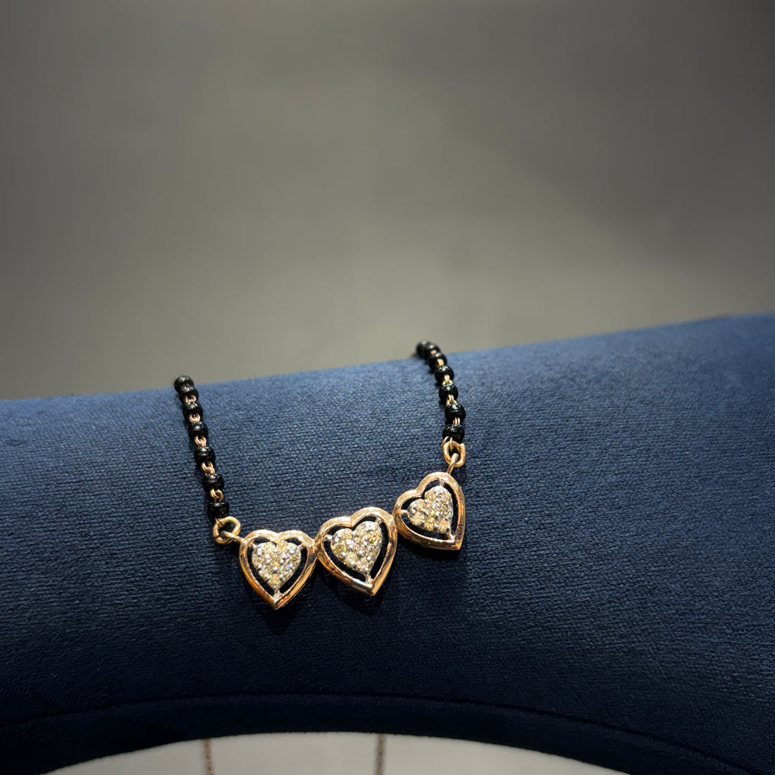 Triple Heart Diamond Mangalsutra