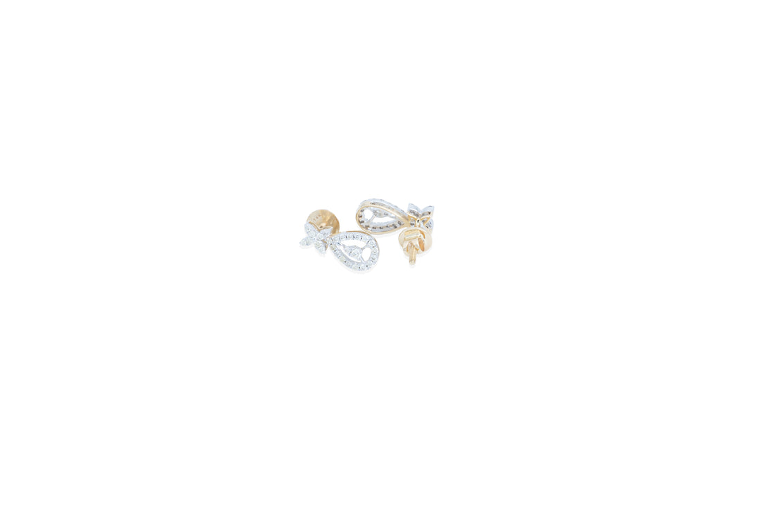 Star Drop Diamond Earrings