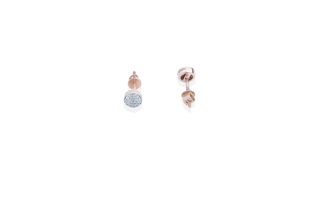 Tiny Circle Diamond Earrings