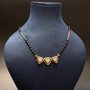 Triple Heart Diamond Mangalsutra