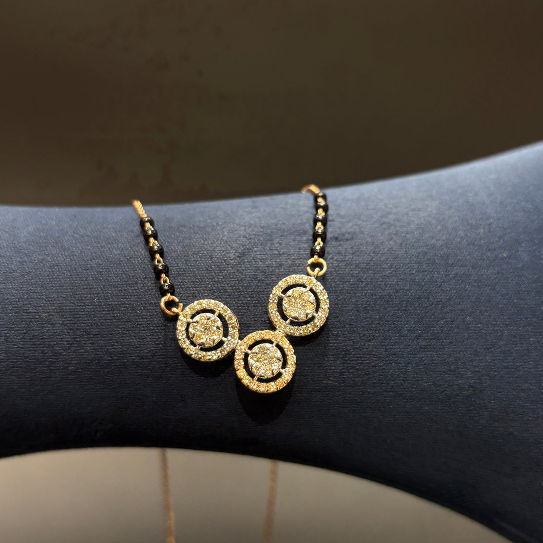 Triple Circle Diamond Mangalsutra